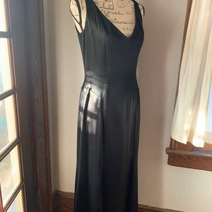 Tahari Black Satin Gown